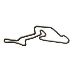 Circuit Nürburgring GP - Sculpture Murale en Bois (90 cm)